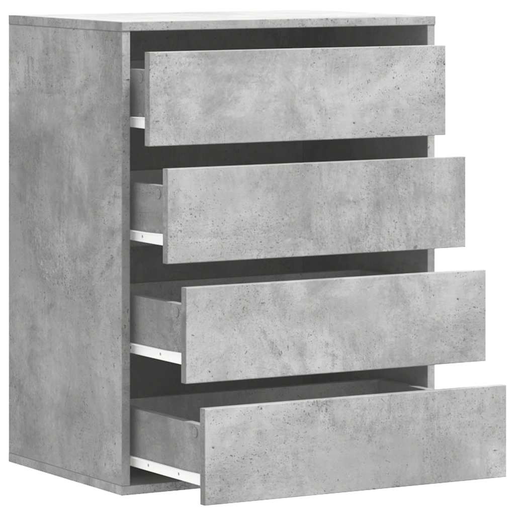 Corner Chest of Drawers Concrete Grey 60x41x76 cm Engineered Wood